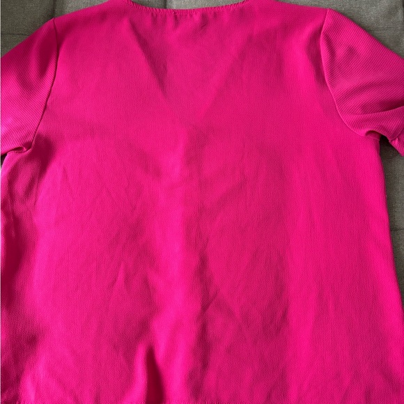 Pink Cece V-Neck Button-Down Ruffle Top - Picture 5 of 6